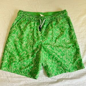 Cat & Jack Boys Vibrant Green Leaf Swim Trunks, Size 14 (XL)